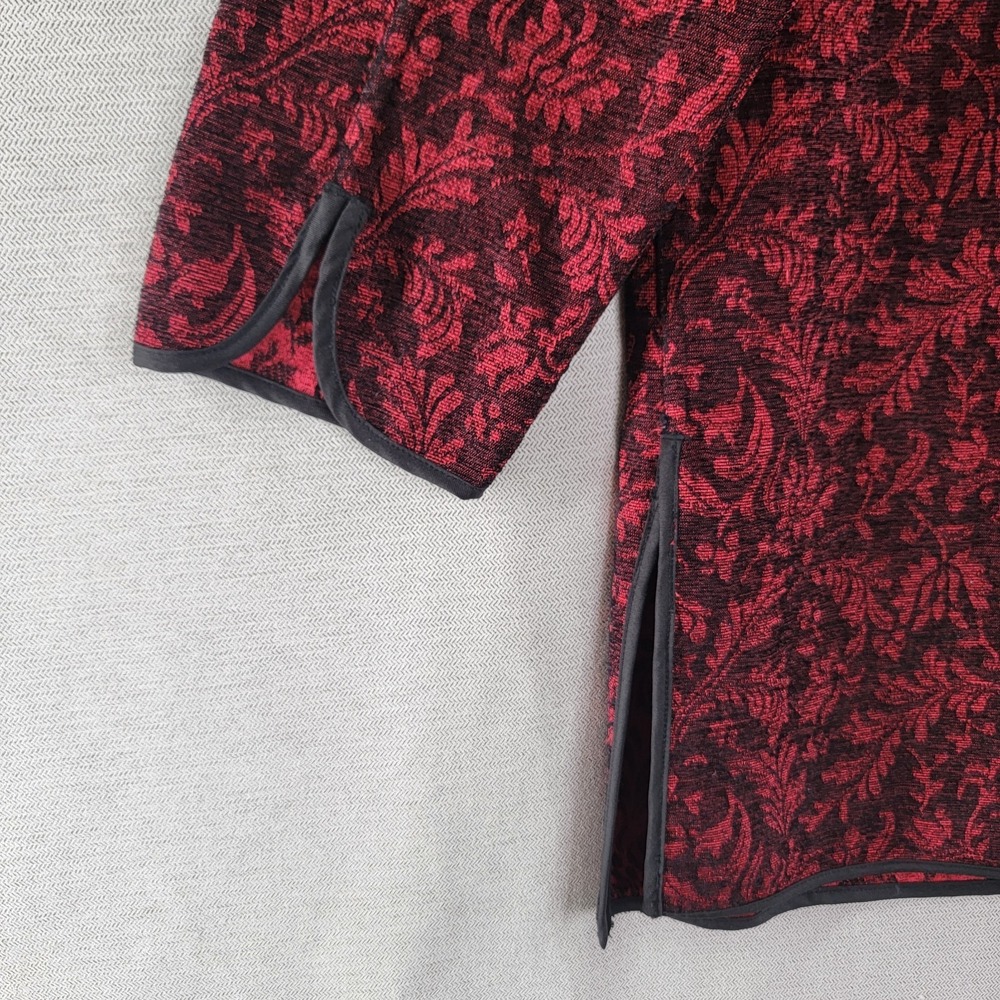 Coldwater Creek Womens Jacket Brocade Open Tapestry Reversible Size Large Petite - Picture 3 of 9